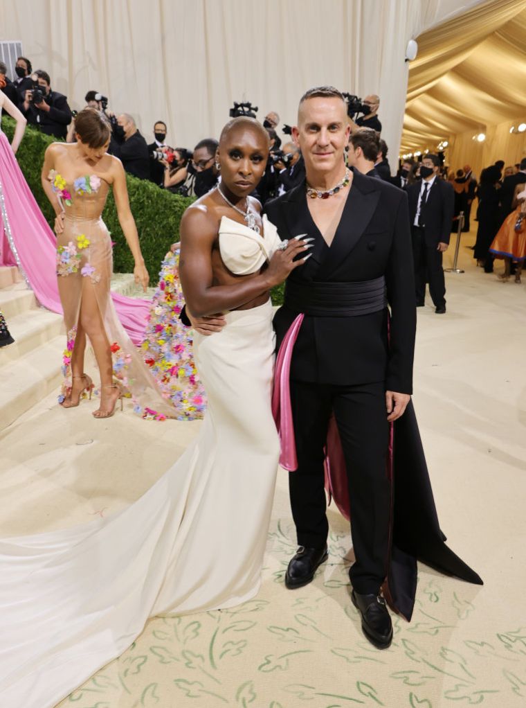 Cynthia Erivo and Jeremy Scott wearing Moschino