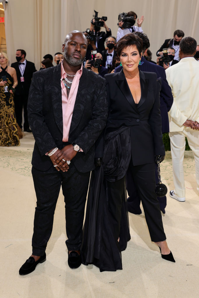 Corey Gamble and Kris Jenner wearing Tom Ford