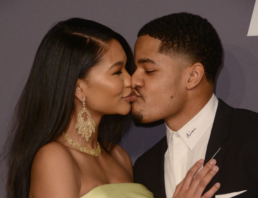 Chanel Iman steps out with her husband Sterling Shepard while