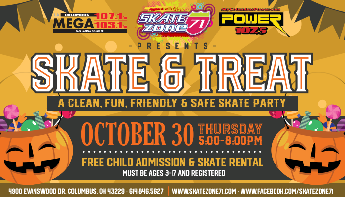 POWER/lLA MEGA Radio One Columbus Skate & Treat Event